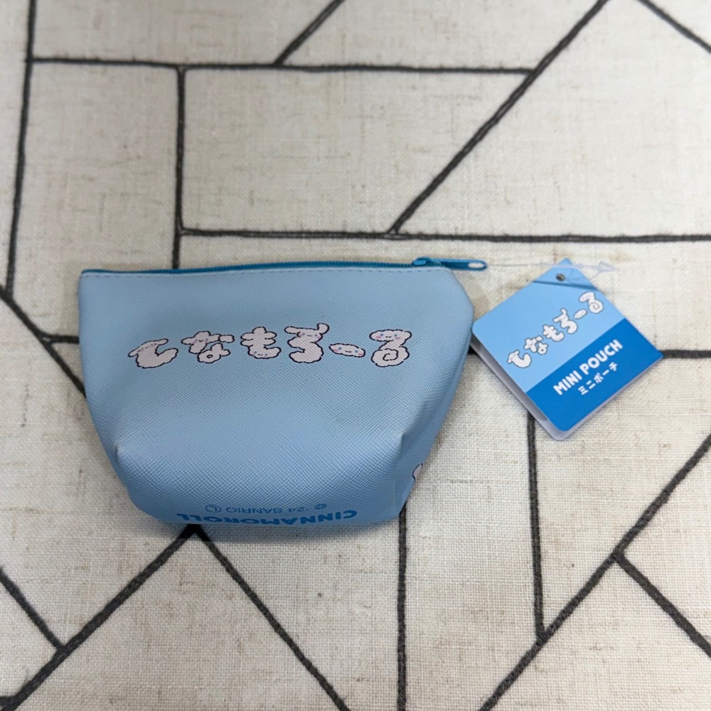 Sanrio Cinnamoroll Mini Pouch Small Blue Kawaii Zipper Coin Bag Accessory